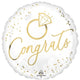 Balloon - Foil White Gold Wedding Foil Balloon 45cm Each