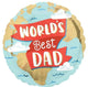 Balloon - Foil World's Best Dad Foil Balloon 45cm Each