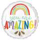 Balloon - Foil You Are Amazing Rainbow Foil Balloon 45cm Each