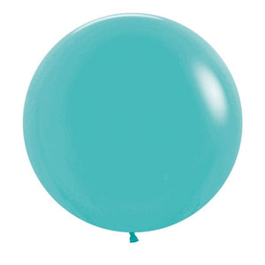 Balloon - Plain Latex Caribbean Blue Latex Balloons 60cm 4pk