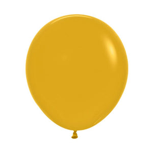 Balloon - Plain Latex Fashion Mustard Latex Balloons 45cm 6pk