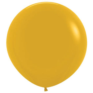 Balloon - Plain Latex Fashion Mustard Latex Balloons 60cm 3pk