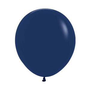 Balloon - Plain Latex Fashion Navy Blue Latex Balloons 45cm 6pk