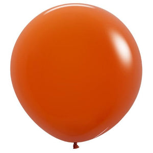 Balloon - Plain Latex Fashion Sunset Orange Latex Balloons 60cm 10pk