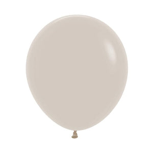 Balloon - Plain Latex Fashion White Sand Latex Balloons 45cm 6pk