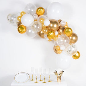 Balloon - Plain Latex Gold Balloon Garland Kit with 66 Balloons