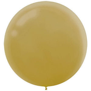 Balloon - Plain Latex Gold Latex Balloons 60cm 4pk