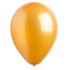 Balloon - Plain Latex Metallic Gold Latex Balloons 30cm 200pk