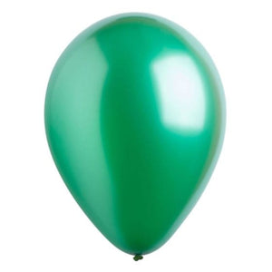 Balloon - Plain Latex Metallic Green Latex Balloons 30cm 200pk