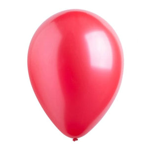 Balloon - Plain Latex Metallic Red Latex Balloons 30cm 200pk