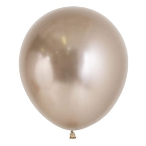 Balloon - Plain Latex Metallic Reflex Champagne Latex Balloons 60cm 3pk