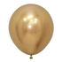 Metallic Reflex Gold Latex Balloons 45cm 6pk