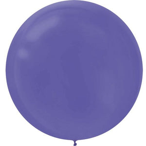 Balloon - Plain Latex New Purple Latex Balloons 60cm 4pk