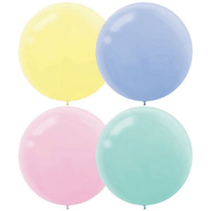 Balloon - Plain Latex Pastel Assorted Latex Balloons 60cm 4pk