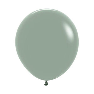 Balloon - Plain Latex Pastel Dusk Laurel Green Latex Balloons 45cm 6pk