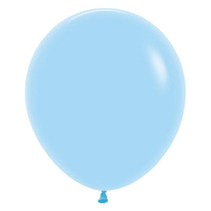 Balloon - Plain Latex Pastel Matte Blue Latex Balloons 45cm 6pk