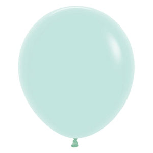 Balloon - Plain Latex Pastel Matte Green Latex Balloons 45cm 6pk