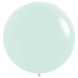 Balloon - Plain Latex Pastel Matte Green Latex Balloons 60cm 10pk