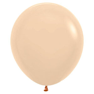 Balloon - Plain Latex Pastel Matte Malibu Peach Latex Balloons 45cm 6pk