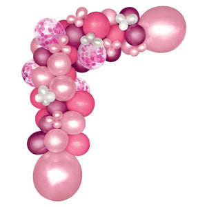 Balloon - Plain Latex Pink Balloon Garland Kit with 70 Assorted Balloons