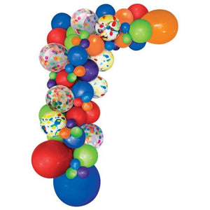 Balloon - Plain Latex Primary Colours Balloon Garland Kit with 70 Assorted Balloons