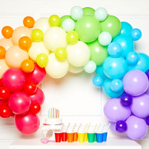 Balloon - Plain Latex Rainbow Balloon Garland Kit with 78 Balloons