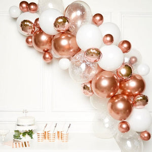 Balloon - Plain Latex Rose Gold Balloon Garland Kit with 66 Balloons