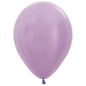 Balloon - Plain Latex Satin Pearl Lilac Latex Balloons 30cm 50pk