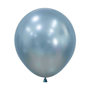 Balloon - Plain Latex Silk Arctic Blue Latex Balloons 45cm 6pk