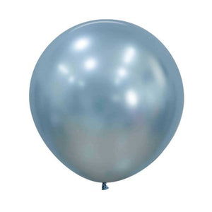 Balloon - Plain Latex Silk Arctic Blue Latex Balloons 60cm 3pk