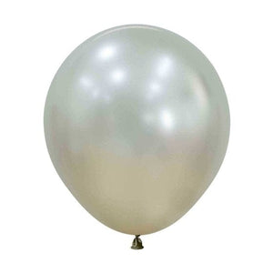 Balloon - Plain Latex Silk Cream Pearl Latex Balloons 45cm 6pk