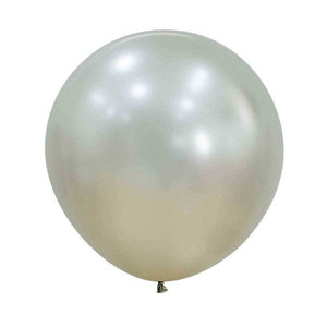 Balloon - Plain Latex Silk Cream Pearl Latex Balloons 60cm 3pk