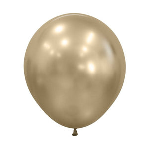 Balloon - Plain Latex Silk Gold Dust Latex Balloons 45cm 6pk