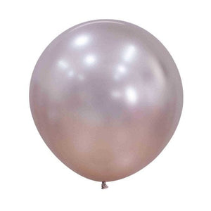 Balloon - Plain Latex Silk Pink Blossom Latex Balloons 60cm 3pk