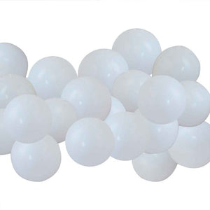 Balloon - Plain Latex White Balloons 12cm 40pk