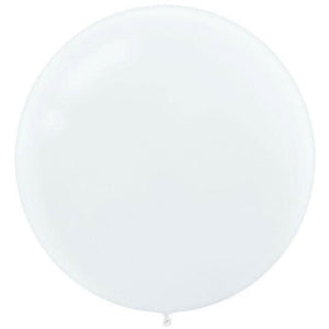 Balloon - Plain Latex White Latex Balloons 60cm 4pk