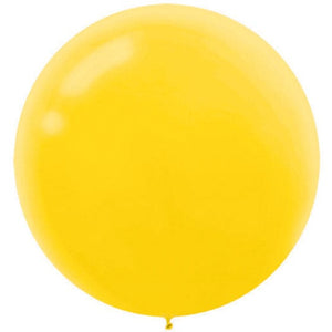 Balloon - Plain Latex Yellow Sunshine Latex Balloons 60cm 4pk