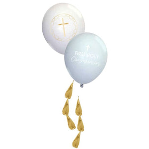 Balloon - Printed Latex Botanical Celebration Blue Latex Balloon Kit