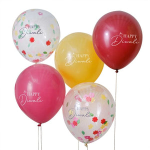 Balloon - Printed Latex Diwali Latex Balloon Bundle 5pk