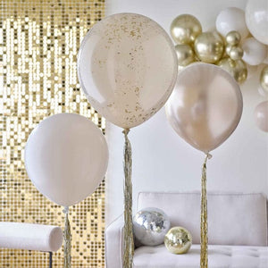 Balloon - Printed Latex Gold Party Balloon Bundle 45cm 3pk