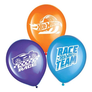 Balloon - Printed Latex Hot Wheels Latex Balloons FSC 30cm 6pk