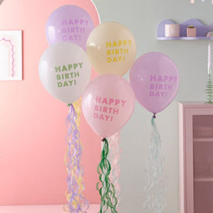 Balloon - Printed Latex Pastel Wave Balloon Bundle