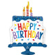 Balloon - Supershapes, Numbers & Letters Bday Tiered Cake SuperShape Foil Balloon 55cm x 73cm Each