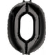Balloon - Supershapes, Numbers & Letters Black / 0 Numeral SuperShape Foil Balloon 86cm Each