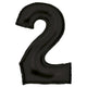 Balloon - Supershapes, Numbers & Letters Black / 2 Silk Lustre Large Number Foil Balloons Each