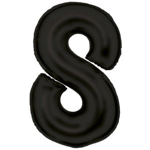 Balloon - Supershapes, Numbers & Letters Black Large Number 8 Silk Lustre Foil Balloon 64cm w x 90cm h Each