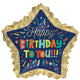 Balloon - Supershapes, Numbers & Letters Bright Birthday Blocks SuperShape Foil Balloon 86cm x 81cm Each