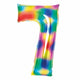 Balloon - Supershapes, Numbers & Letters Bright Rainbow Large Number 7 Foil Balloon 53cm w x 89cm h Each