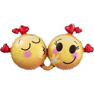 Balloon - Supershapes, Numbers & Letters Emoticons in Love Supershape Foil Balloon 91cm x 53cm Each