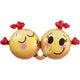 Balloon - Supershapes, Numbers & Letters Emoticons in Love Supershape Foil Balloon 91cm x 53cm Each
